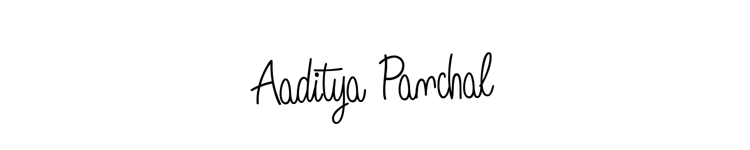 How to make Aaditya Panchal name signature. Use Angelique-Rose-font-FFP style for creating short signs online. This is the latest handwritten sign. Aaditya Panchal signature style 5 images and pictures png
