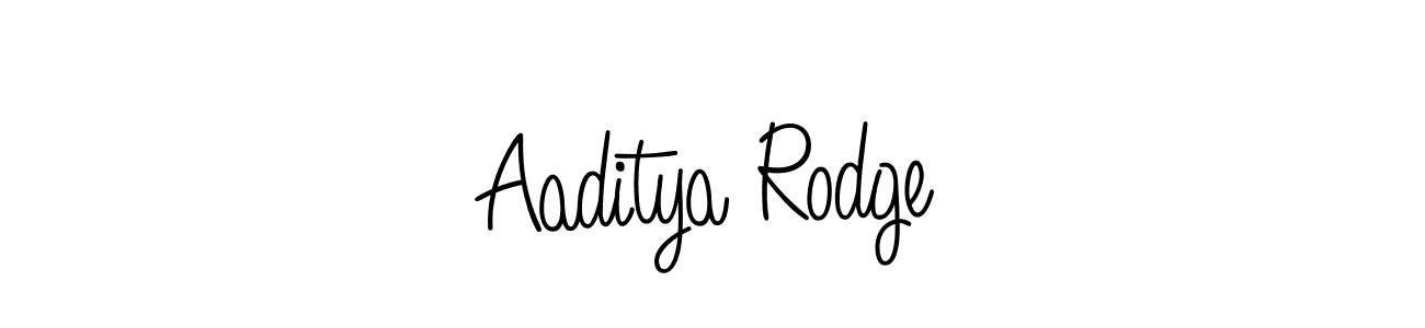 Make a beautiful signature design for name Aaditya Rodge. With this signature (Angelique-Rose-font-FFP) style, you can create a handwritten signature for free. Aaditya Rodge signature style 5 images and pictures png