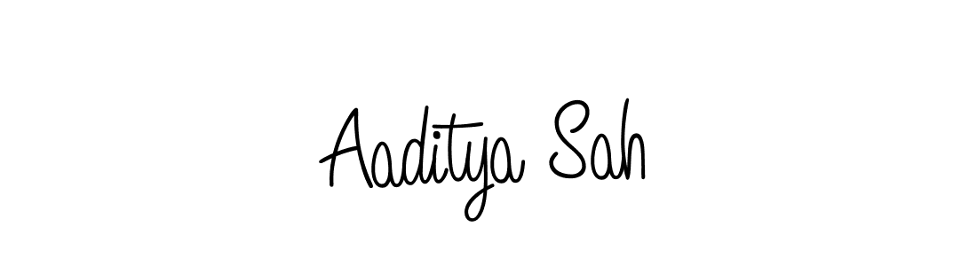 Design your own signature with our free online signature maker. With this signature software, you can create a handwritten (Angelique-Rose-font-FFP) signature for name Aaditya Sah. Aaditya Sah signature style 5 images and pictures png