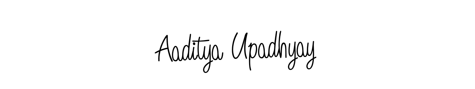 Create a beautiful signature design for name Aaditya Upadhyay. With this signature (Angelique-Rose-font-FFP) fonts, you can make a handwritten signature for free. Aaditya Upadhyay signature style 5 images and pictures png