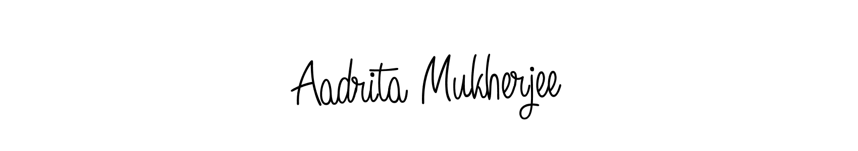 The best way (Angelique-Rose-font-FFP) to make a short signature is to pick only two or three words in your name. The name Aadrita Mukherjee include a total of six letters. For converting this name. Aadrita Mukherjee signature style 5 images and pictures png