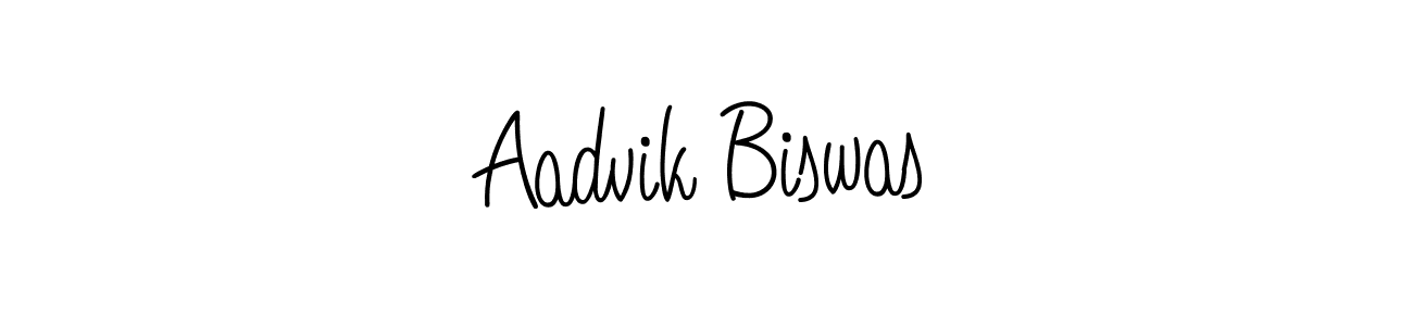 The best way (Angelique-Rose-font-FFP) to make a short signature is to pick only two or three words in your name. The name Aadvik Biswas include a total of six letters. For converting this name. Aadvik Biswas signature style 5 images and pictures png