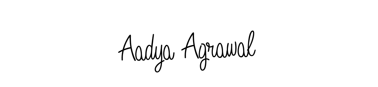 You should practise on your own different ways (Angelique-Rose-font-FFP) to write your name (Aadya Agrawal) in signature. don't let someone else do it for you. Aadya Agrawal signature style 5 images and pictures png