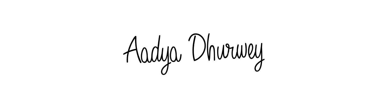Make a beautiful signature design for name Aadya Dhurwey. With this signature (Angelique-Rose-font-FFP) style, you can create a handwritten signature for free. Aadya Dhurwey signature style 5 images and pictures png