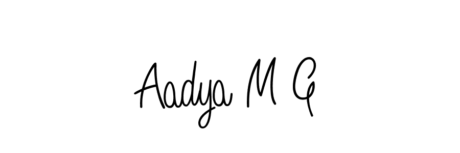 You can use this online signature creator to create a handwritten signature for the name Aadya M G. This is the best online autograph maker. Aadya M G signature style 5 images and pictures png