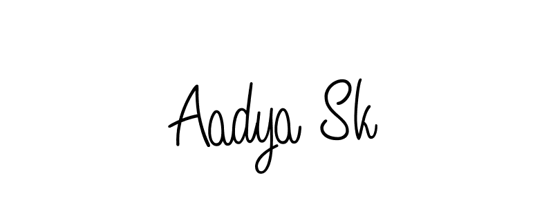 if you are searching for the best signature style for your name Aadya Sk. so please give up your signature search. here we have designed multiple signature styles  using Angelique-Rose-font-FFP. Aadya Sk signature style 5 images and pictures png
