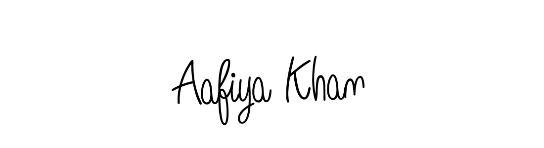 Design your own signature with our free online signature maker. With this signature software, you can create a handwritten (Angelique-Rose-font-FFP) signature for name Aafiya Khan. Aafiya Khan signature style 5 images and pictures png