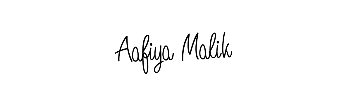 Make a beautiful signature design for name Aafiya Malik. With this signature (Angelique-Rose-font-FFP) style, you can create a handwritten signature for free. Aafiya Malik signature style 5 images and pictures png