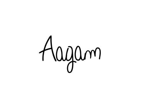 Design your own signature with our free online signature maker. With this signature software, you can create a handwritten (Angelique-Rose-font-FFP) signature for name Aagam. Aagam signature style 5 images and pictures png