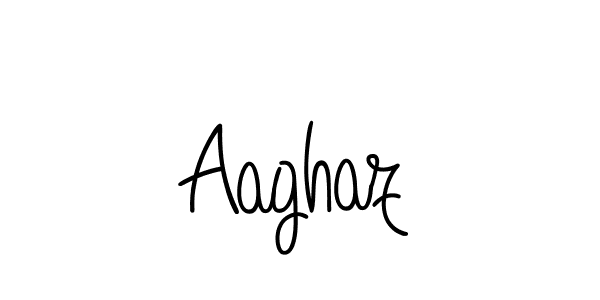 How to make Aaghaz name signature. Use Angelique-Rose-font-FFP style for creating short signs online. This is the latest handwritten sign. Aaghaz signature style 5 images and pictures png