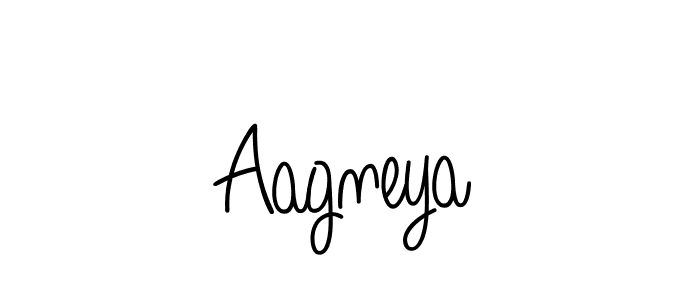 Use a signature maker to create a handwritten signature online. With this signature software, you can design (Angelique-Rose-font-FFP) your own signature for name Aagneya. Aagneya signature style 5 images and pictures png