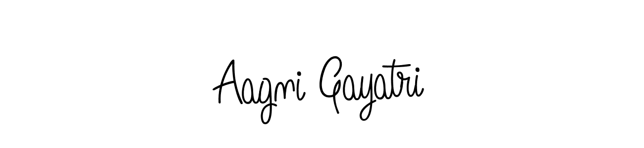 Use a signature maker to create a handwritten signature online. With this signature software, you can design (Angelique-Rose-font-FFP) your own signature for name Aagni Gayatri. Aagni Gayatri signature style 5 images and pictures png