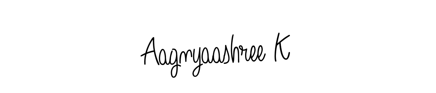 Also You can easily find your signature by using the search form. We will create Aagnyaashree K name handwritten signature images for you free of cost using Angelique-Rose-font-FFP sign style. Aagnyaashree K signature style 5 images and pictures png