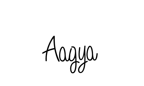 You should practise on your own different ways (Angelique-Rose-font-FFP) to write your name (Aagya) in signature. don't let someone else do it for you. Aagya signature style 5 images and pictures png