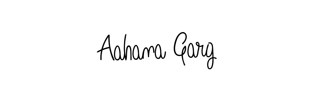 You should practise on your own different ways (Angelique-Rose-font-FFP) to write your name (Aahana Garg) in signature. don't let someone else do it for you. Aahana Garg signature style 5 images and pictures png