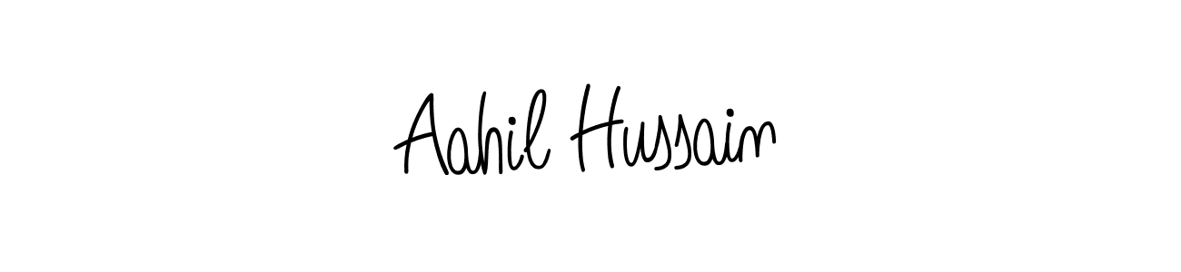 Also we have Aahil Hussain name is the best signature style. Create professional handwritten signature collection using Angelique-Rose-font-FFP autograph style. Aahil Hussain signature style 5 images and pictures png