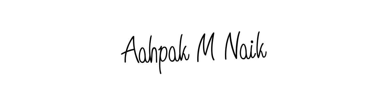 How to make Aahpak M Naik signature? Angelique-Rose-font-FFP is a professional autograph style. Create handwritten signature for Aahpak M Naik name. Aahpak M Naik signature style 5 images and pictures png