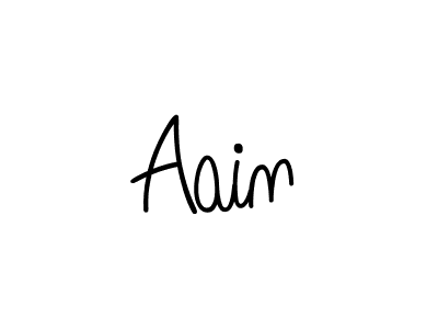 Design your own signature with our free online signature maker. With this signature software, you can create a handwritten (Angelique-Rose-font-FFP) signature for name Aain. Aain signature style 5 images and pictures png