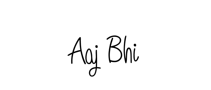 You should practise on your own different ways (Angelique-Rose-font-FFP) to write your name (Aaj Bhi) in signature. don't let someone else do it for you. Aaj Bhi signature style 5 images and pictures png