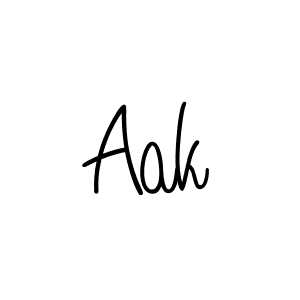 The best way (Angelique-Rose-font-FFP) to make a short signature is to pick only two or three words in your name. The name Aak include a total of six letters. For converting this name. Aak signature style 5 images and pictures png