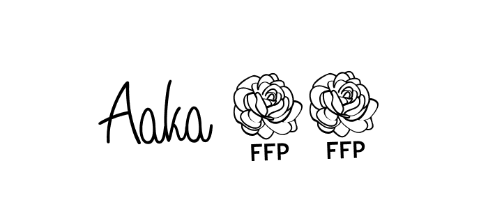 Make a beautiful signature design for name Aaka 69. With this signature (Angelique-Rose-font-FFP) style, you can create a handwritten signature for free. Aaka 69 signature style 5 images and pictures png