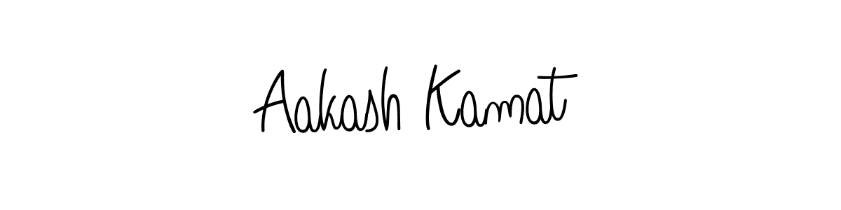 Design your own signature with our free online signature maker. With this signature software, you can create a handwritten (Angelique-Rose-font-FFP) signature for name Aakash Kamat. Aakash Kamat signature style 5 images and pictures png