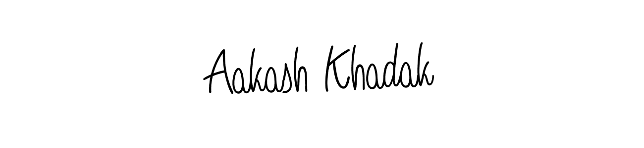 Aakash Khadak stylish signature style. Best Handwritten Sign (Angelique-Rose-font-FFP) for my name. Handwritten Signature Collection Ideas for my name Aakash Khadak. Aakash Khadak signature style 5 images and pictures png