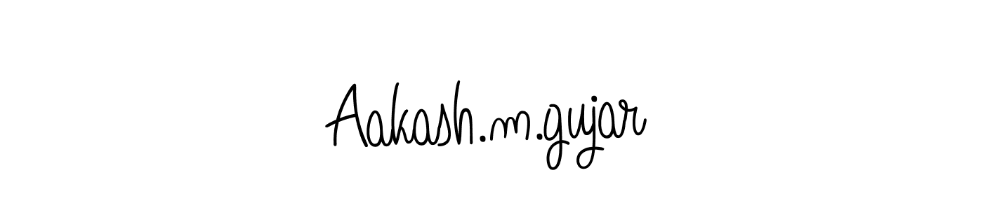 Create a beautiful signature design for name Aakash.m.gujar. With this signature (Angelique-Rose-font-FFP) fonts, you can make a handwritten signature for free. Aakash.m.gujar signature style 5 images and pictures png