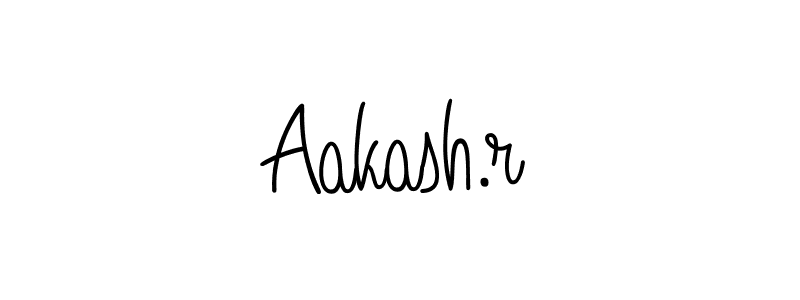The best way (Angelique-Rose-font-FFP) to make a short signature is to pick only two or three words in your name. The name Aakash.r include a total of six letters. For converting this name. Aakash.r signature style 5 images and pictures png