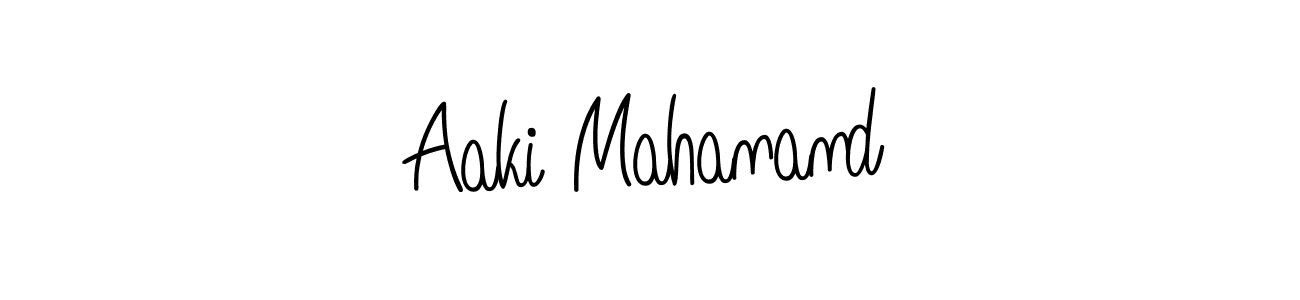 How to make Aaki Mahanand name signature. Use Angelique-Rose-font-FFP style for creating short signs online. This is the latest handwritten sign. Aaki Mahanand signature style 5 images and pictures png