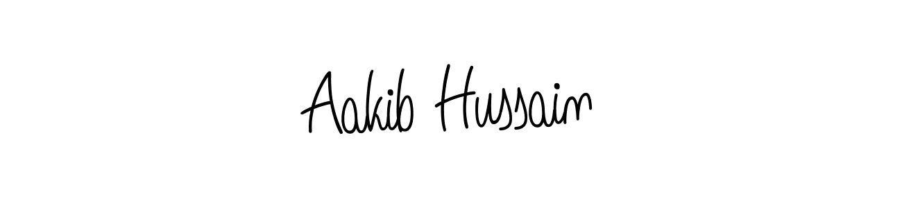 Design your own signature with our free online signature maker. With this signature software, you can create a handwritten (Angelique-Rose-font-FFP) signature for name Aakib Hussain. Aakib Hussain signature style 5 images and pictures png