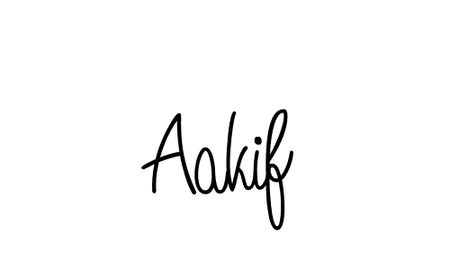 Design your own signature with our free online signature maker. With this signature software, you can create a handwritten (Angelique-Rose-font-FFP) signature for name Aakif. Aakif signature style 5 images and pictures png