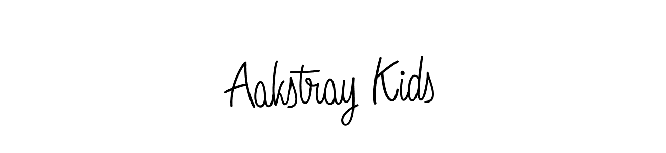 How to make Aakstray Kids name signature. Use Angelique-Rose-font-FFP style for creating short signs online. This is the latest handwritten sign. Aakstray Kids signature style 5 images and pictures png