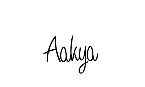 You should practise on your own different ways (Angelique-Rose-font-FFP) to write your name (Aakya) in signature. don't let someone else do it for you. Aakya signature style 5 images and pictures png