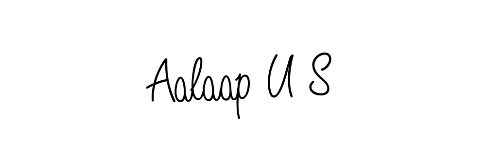 Aalaap U S stylish signature style. Best Handwritten Sign (Angelique-Rose-font-FFP) for my name. Handwritten Signature Collection Ideas for my name Aalaap U S. Aalaap U S signature style 5 images and pictures png