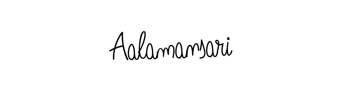 Use a signature maker to create a handwritten signature online. With this signature software, you can design (Angelique-Rose-font-FFP) your own signature for name Aalamansari. Aalamansari signature style 5 images and pictures png