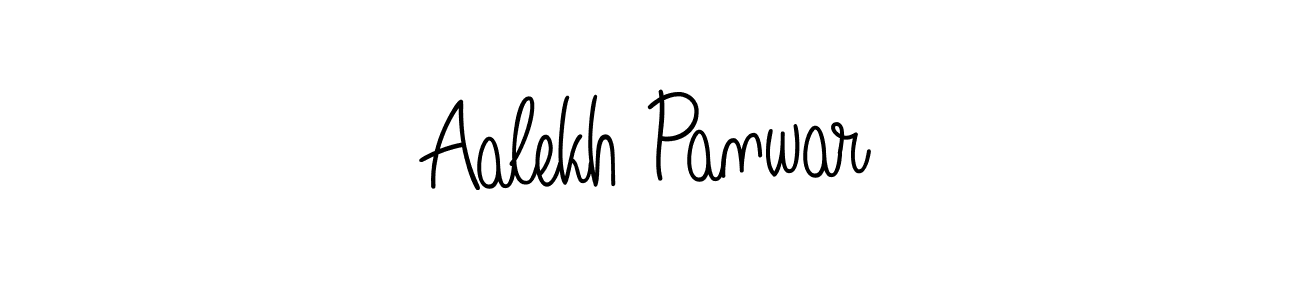 How to make Aalekh Panwar name signature. Use Angelique-Rose-font-FFP style for creating short signs online. This is the latest handwritten sign. Aalekh Panwar signature style 5 images and pictures png