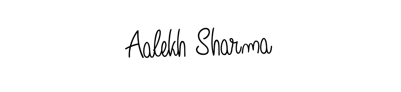 Create a beautiful signature design for name Aalekh Sharma. With this signature (Angelique-Rose-font-FFP) fonts, you can make a handwritten signature for free. Aalekh Sharma signature style 5 images and pictures png