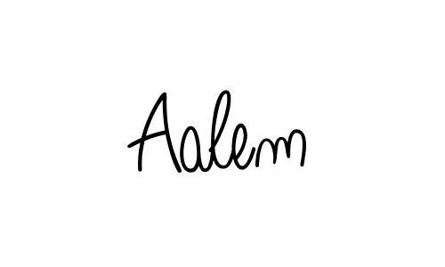 Use a signature maker to create a handwritten signature online. With this signature software, you can design (Angelique-Rose-font-FFP) your own signature for name Aalem. Aalem signature style 5 images and pictures png