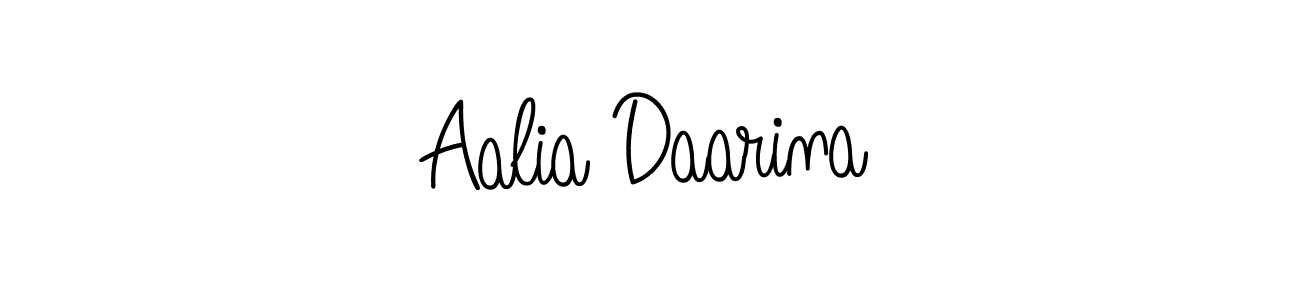 You should practise on your own different ways (Angelique-Rose-font-FFP) to write your name (Aalia Daarina) in signature. don't let someone else do it for you. Aalia Daarina signature style 5 images and pictures png