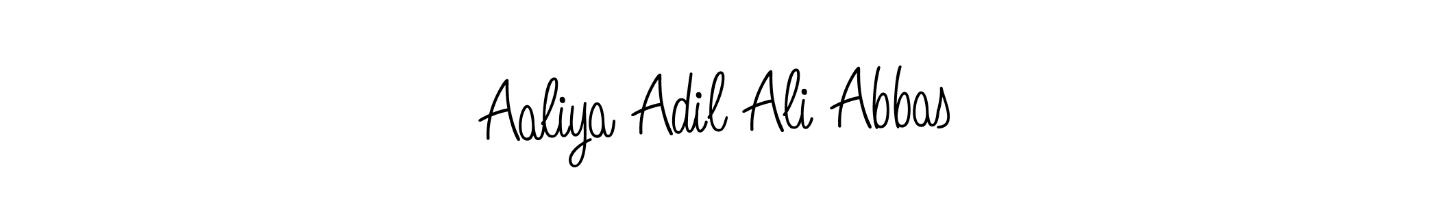 How to make Aaliya Adil Ali Abbas name signature. Use Angelique-Rose-font-FFP style for creating short signs online. This is the latest handwritten sign. Aaliya Adil Ali Abbas signature style 5 images and pictures png