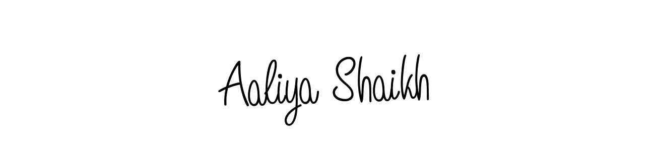 Design your own signature with our free online signature maker. With this signature software, you can create a handwritten (Angelique-Rose-font-FFP) signature for name Aaliya Shaikh. Aaliya Shaikh signature style 5 images and pictures png