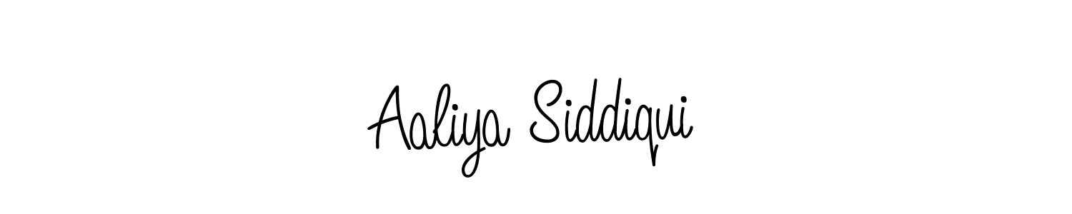 The best way (Angelique-Rose-font-FFP) to make a short signature is to pick only two or three words in your name. The name Aaliya Siddiqui include a total of six letters. For converting this name. Aaliya Siddiqui signature style 5 images and pictures png