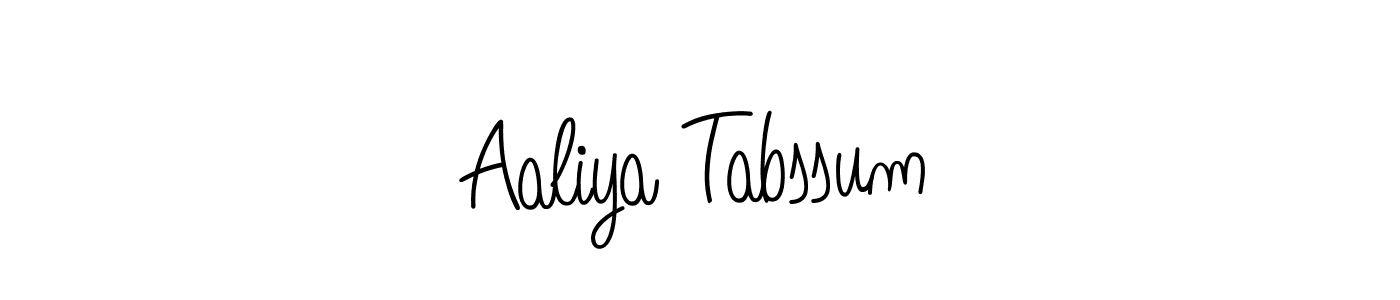Angelique-Rose-font-FFP is a professional signature style that is perfect for those who want to add a touch of class to their signature. It is also a great choice for those who want to make their signature more unique. Get Aaliya Tabssum name to fancy signature for free. Aaliya Tabssum signature style 5 images and pictures png