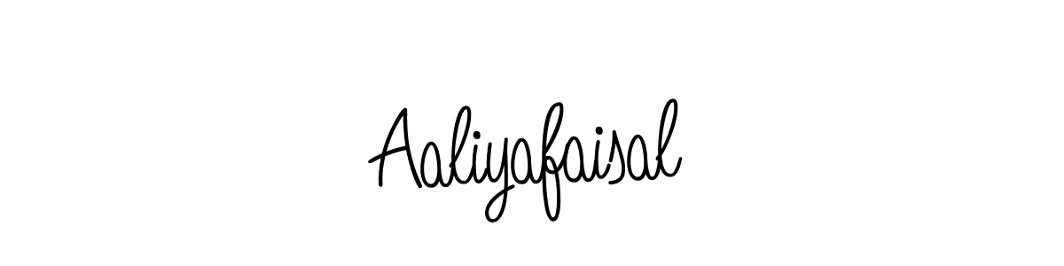 Make a beautiful signature design for name Aaliyafaisal. With this signature (Angelique-Rose-font-FFP) style, you can create a handwritten signature for free. Aaliyafaisal signature style 5 images and pictures png