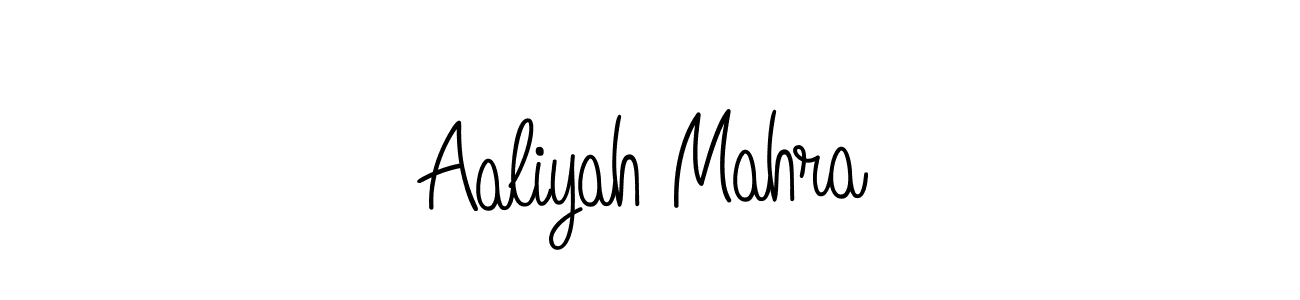 Aaliyah Mahra stylish signature style. Best Handwritten Sign (Angelique-Rose-font-FFP) for my name. Handwritten Signature Collection Ideas for my name Aaliyah Mahra. Aaliyah Mahra signature style 5 images and pictures png