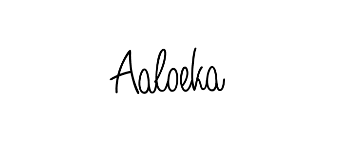 Aaloeka stylish signature style. Best Handwritten Sign (Angelique-Rose-font-FFP) for my name. Handwritten Signature Collection Ideas for my name Aaloeka. Aaloeka signature style 5 images and pictures png