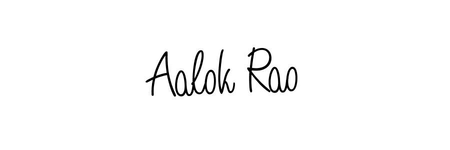 Use a signature maker to create a handwritten signature online. With this signature software, you can design (Angelique-Rose-font-FFP) your own signature for name Aalok Rao. Aalok Rao signature style 5 images and pictures png