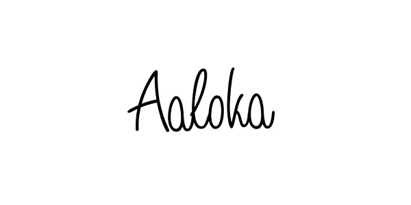 Make a beautiful signature design for name Aaloka. With this signature (Angelique-Rose-font-FFP) style, you can create a handwritten signature for free. Aaloka signature style 5 images and pictures png