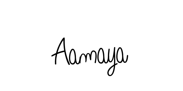 Make a beautiful signature design for name Aamaya. With this signature (Angelique-Rose-font-FFP) style, you can create a handwritten signature for free. Aamaya signature style 5 images and pictures png